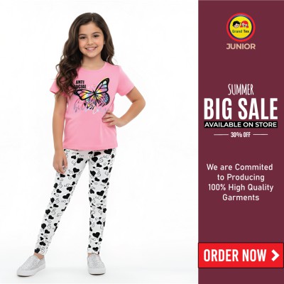 🎀 Girls Summer Fashionable T-Shirt Set✨