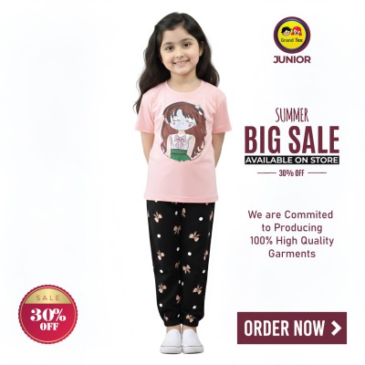🎀 Girls Summer Fashionable T-Shirt Set✨