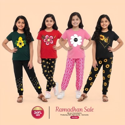 🎀 Girls Fashionable T-Shirt combo Set✨