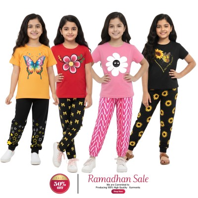 🎀 Girls Fashionable T-Shirt combo Set✨