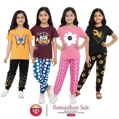 🎀 Girls Fashionable T-Shirt combo Set✨