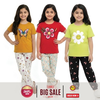 🎀 Girls Fashionable T-Shirt combo Set✨