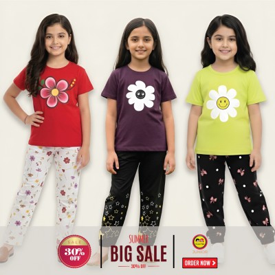 🎀 Girls Fashionable T-Shirt combo Set✨
