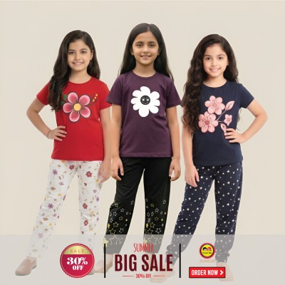 🎀 Girls Fashionable T-Shirt combo Set✨