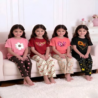 🎀 Girls Fashionable T-Shirt combo Plaju Set