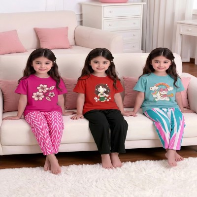 🎀 Girls Fashionable T-Shirt combo Set✨