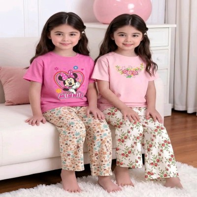 🎀 Girls Fashionable T-Shirt combo Set✨