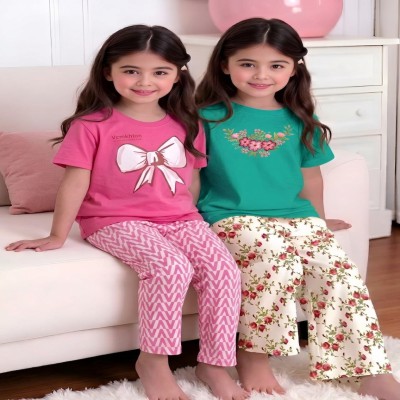 🎀 Girls Fashionable T-Shirt combo Set✨