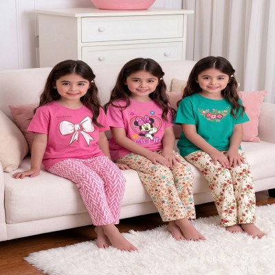 🎀 Girls Fashionable T-Shirt combo Set✨
